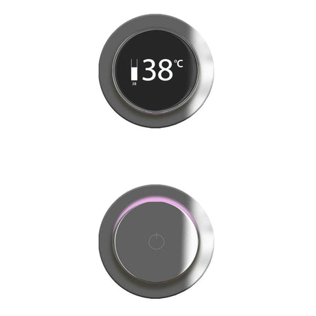 TED Concealed Shower Valve Chrome TED Togo 2/3 Outlet Concealed Digital Shower Valve with Ring Style Plate