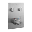 Flova Concealed Shower Valve Brushed Nickel Flova Levo Square 2 Outlet GoClick Finishing Set