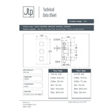 JTP Concealed Shower Valve JTP HIX 3 Outlet, 3 Handle Horizontal Thermostatic Concealed Shower Valve