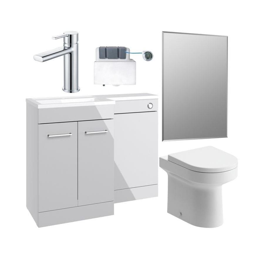 Aquarius Vanity Unit Suite Grey / Left Hand Aquarius Urbano Premium 1000mm Vanity Unit  Suite (with Back to Wall Toilet)