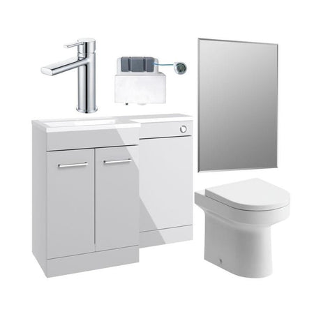 Aquarius Vanity Unit Suite Grey / Left Hand Aquarius Urbano Premium 1000mm Vanity Unit  Suite (with Back to Wall Toilet)