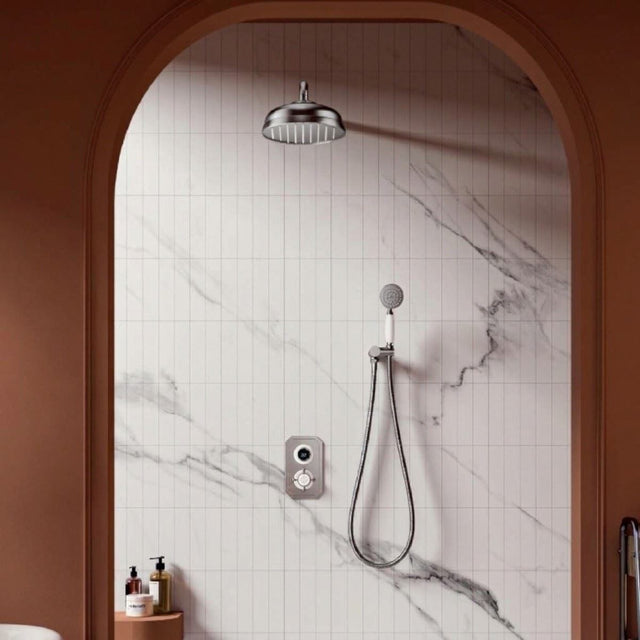 TED Exposed Shower Set Chrome TED Wyse 2 Outlet Shower Kit with Showerhead and Handset