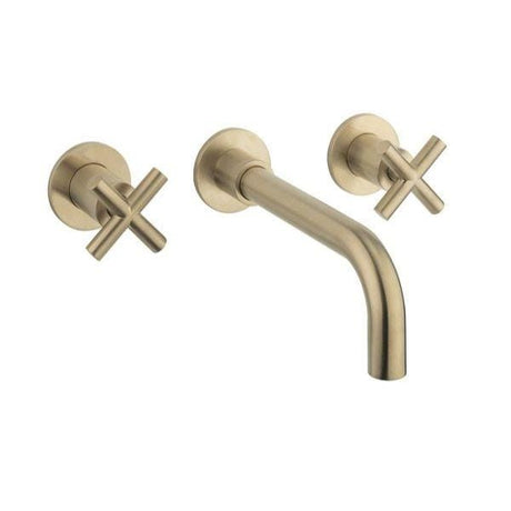 Crosswater Wall Mounted Basin Tap Crosswater MPRO Crosshead 3 Hole Wall Mounted Basin Mixer Tap
