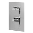 Aquarius Concealed Shower Valve Chrome Aquarius Modern Square Thermostatic Two-Way Concealed Shower Valve