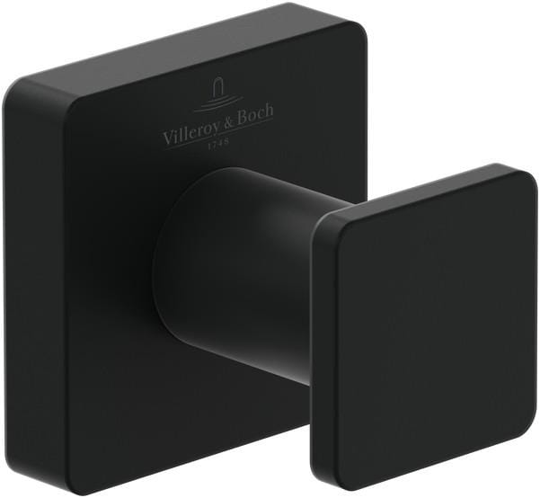 Villeroy & Boch Robe Hook Matt Black Villeroy & Boch Elements - Striking Towel Hook