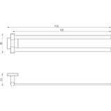 Villeroy & Boch Towel Rails and Rings Villeroy & Boch Elements Tender Double Arm Towel Holder