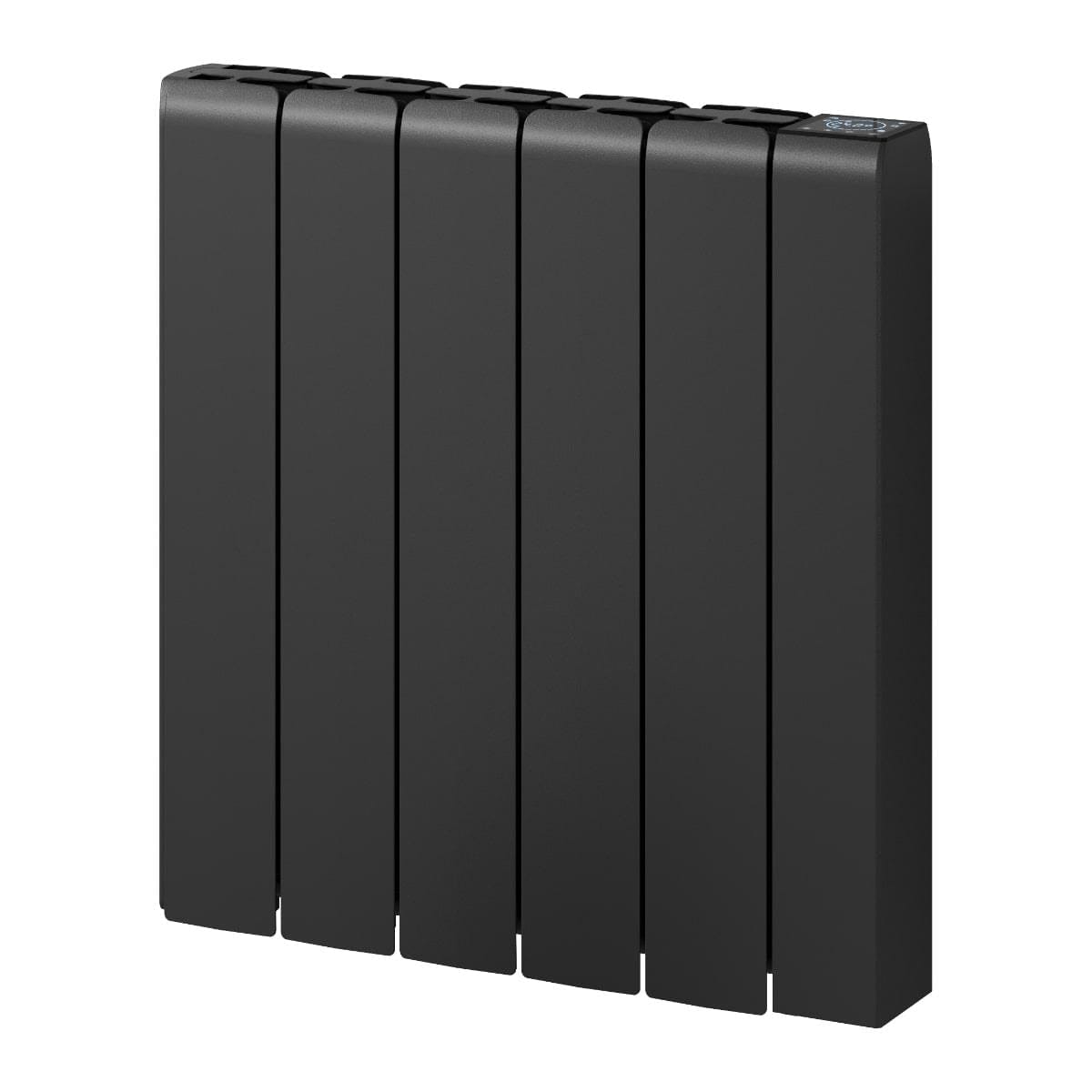 Reina Panel Radiator 570 x 540mm / Black Reina Aron Electric Radiator with Ceramic Core and Wi-Fi Enabled LCD Display