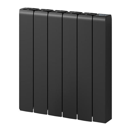 Reina Panel Radiator 570 x 540mm / Black Reina Aron Electric Radiator with Ceramic Core and Wi-Fi Enabled LCD Display
