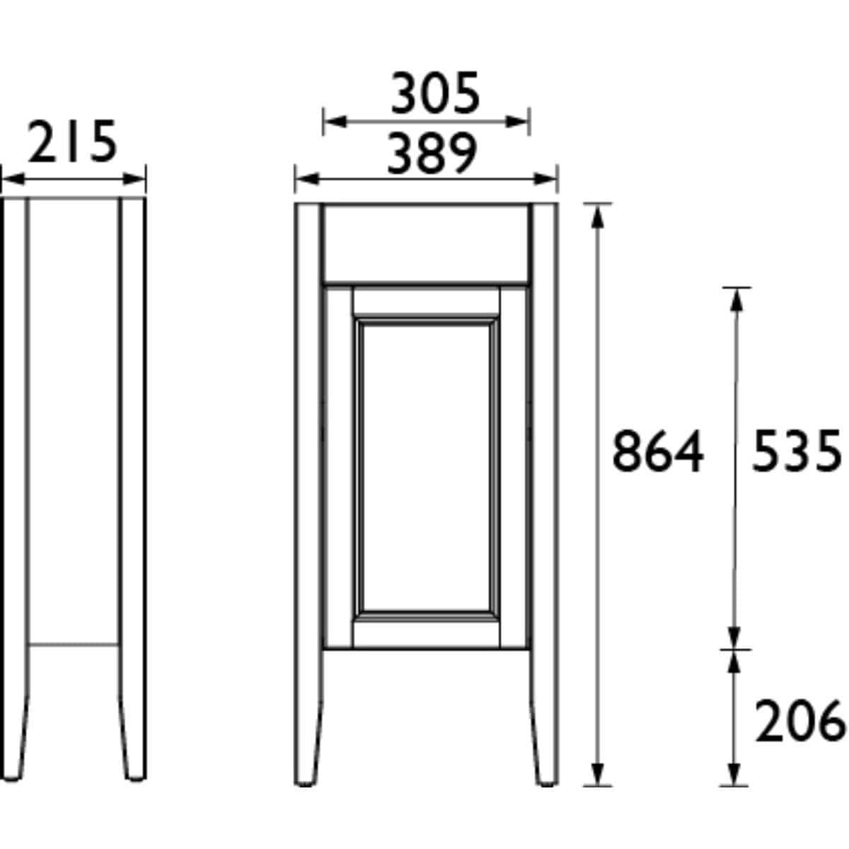 Heritage Cloakroom Vanity Unit Heritage Caversham 400mm Floor Standing Cloakroom Vanity Unit and Basin Bundle