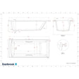 Eastbrook Single Ended Bath 1700 x 750mm / Reinforced Eastbrook Rockall Single Ended Bath with Twin Grips