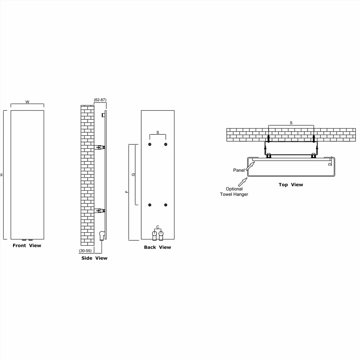 Reina Panel Radiator Reina Slimline Vertical Central Heating Panel Radiator