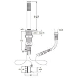 Crosswater Shower Handset Crosswater MPRO Follow Me Round Shower Handset and Hose
