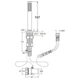 Crosswater Shower Handset Crosswater MPRO Follow Me Round Shower Handset and Hose