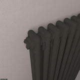 Eastbrook Column Radiator Eastbrook Rivassa Traditional 2 Column Radiator in Matt Black