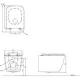 Crosswater Wall Hung Toilet Crosswater Mada Square Wall Hung Rimless Toilet with Soft Close Seat