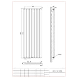 Aquarius Bathrooms Column Radiator Aquarius Athens Single Vertical Column Radiator in Anthracite