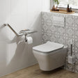 hib. Grab Rail/Bar Left hib. Angled Grab Rail with Toilet Roll Holder & Shelf with Anti-Slip Mat