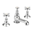 Sagittarius 3 Tap Hole Basin Set Sagittarius Kensington Lever 3 Hole Basin Mixer Tap with Pop Up Waste in Chrome