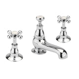 Sagittarius 3 Tap Hole Basin Set Sagittarius Kensington Lever 3 Hole Basin Mixer Tap with Pop Up Waste in Chrome