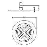 Villeroy & Boch Fixed Shower Head Villeroy & Boch Universal Round Fixed Rain Shower Head - 250mm Diameter