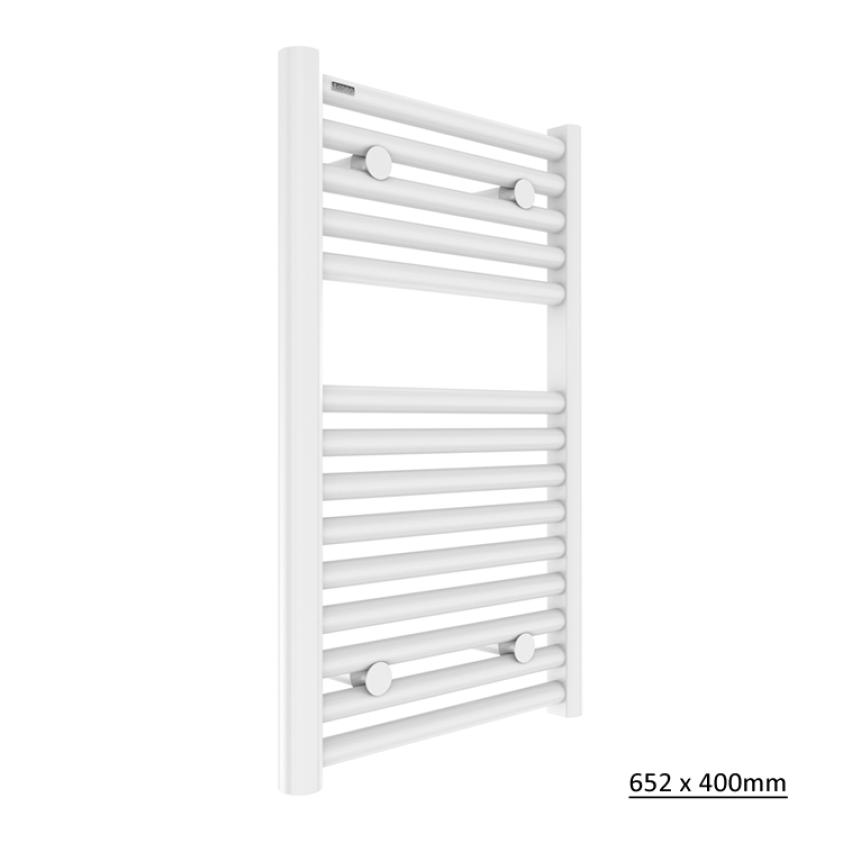 Tissino Ladder Rails 652 x 400 / Central Heating Tissino Hugo2 Designer Towel Radiator in Mount Blanc