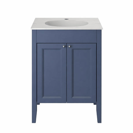 Heritage Floor Standing Vanity Unit Maritime Blue Heritage Caversham Freestanding Dorchester Vanity Unit with Worktop, Basin, Waste and Handle Bundle