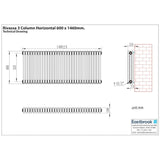 Eastbrook Rivassa Traditional 3 Column Radiator in Matt Anthracite