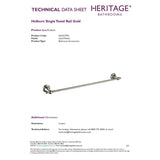 Heritage Towel Rails and Rings Chrome Heritage Holborn Single Towel Rail