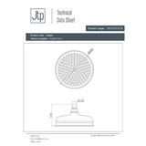 JTP Fixed Shower Head JTP Grosvenor 200mm Traditional Round Shower Head