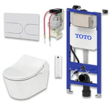 TOTO Smart Toilet Matte White TOTO RX Wall Hung Rimless Washlet® Smart Toilet Complete Auto Flush Pack