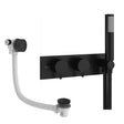 Crosswater Concealed Shower Set Matt Black Crosswater Design 2 Handle 2 Outlet Shower Set 5 with Integrated Handset and Overflow Bath Filler