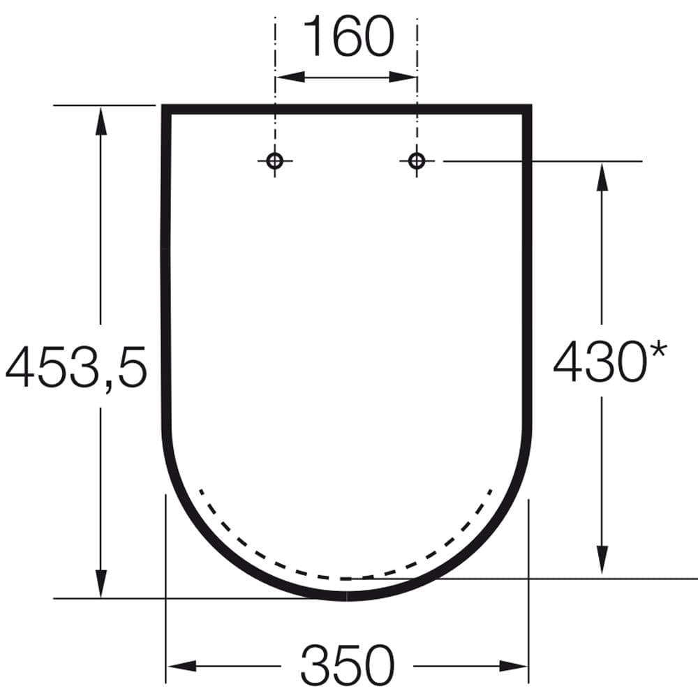 Roca Toilet Seats Roca The Gap Square Slimline Soft Close, Quick Release Toilet Seat