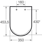 Roca Toilet Seats Roca The Gap Square Slimline Soft Close, Quick Release Toilet Seat