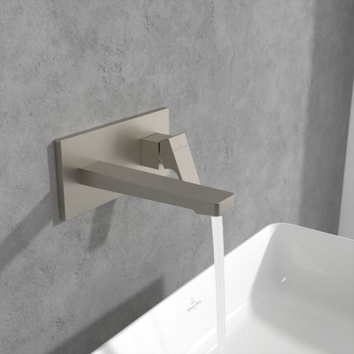 Villeroy & Boch Wall Mounted Basin Tap Villeroy & Boch Architectura Single Lever Basin Mixer Tap with Push Open Waste