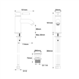 Crosswater Fusion Mono Basin Mixer Tap with Clicker Waste in Chrome