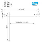 Eastbrook Pivot Shower Door Eastbrook Vantage 2000 Pivot Shower Door 800mm in Matt Black