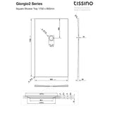 Tissino Rectangle Shower Tray Tissino Giorgio2 Rectangle Shower Tray in White Slate