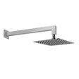 Vado Fixed Shower Head Vado Aquablade 200 x 300mm Rectangular Easy Clean Slimline Shower Head with Arm in Chrome