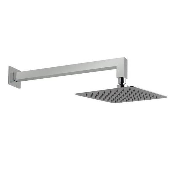 Vado Fixed Shower Head Vado Aquablade 200 x 300mm Rectangular Easy Clean Slimline Shower Head with Arm in Chrome