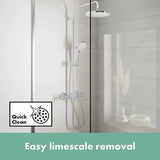 Hansgrohe Exposed Shower Set Hansgrohe Vernis Blend Showerpipe 200 Exposed Thermostatic Shower Set with Fixed Shower Head and Handset in Chrome