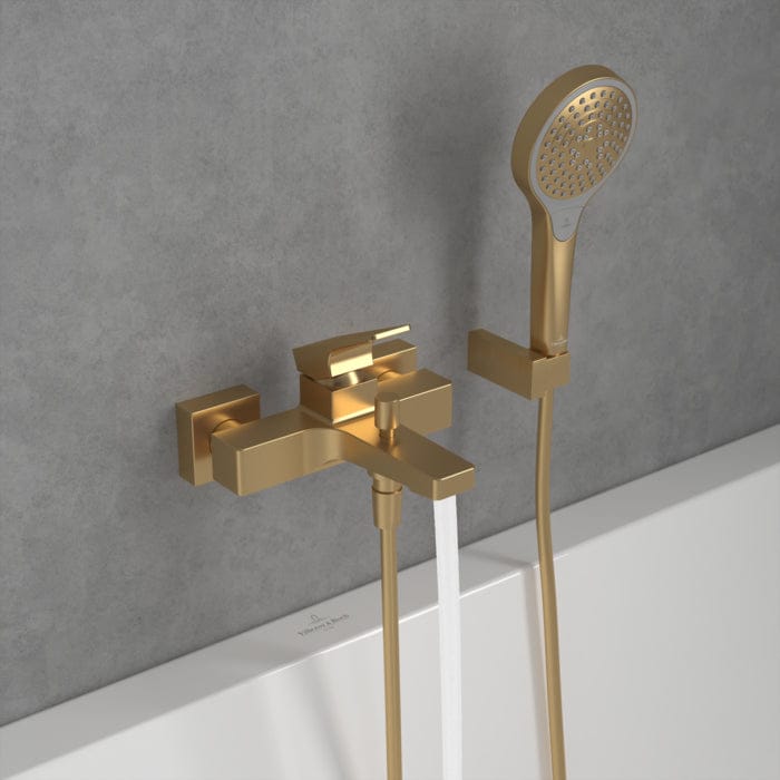 Villeroy & Boch Bath Shower Mixer Villeroy & Boch Architectura Square Wall Mounted Bath and Shower Mixer Tap