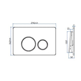 Imex Flush Plate Imex Round Button Stainless Steel Flush Plate (for IMFF01 & IMCC0 Cisterns)