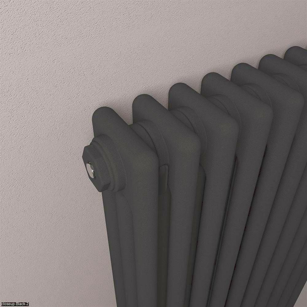 Eastbrook Rivassa Traditional 3 Column Radiator in Matt Black