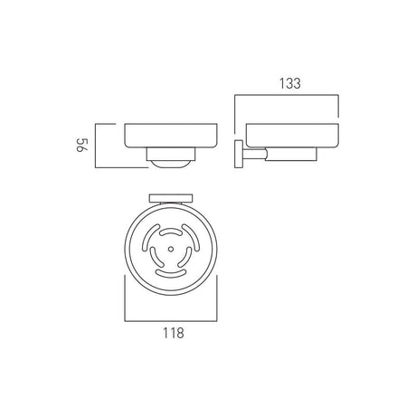 VADO Soap Dish Vado Life Frosted Glass Soap Dish and Holder in Chrome