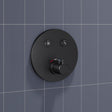 Flova Concealed Shower Valve Matt Black Flova Moonlight Round 2 Outlet GoClick Finishing Set