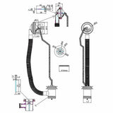 Burlington Bath Waste Burlington Bath Overflow, Plug and Chain Waste
