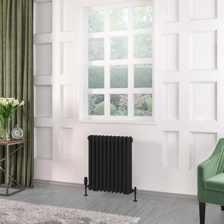 Eastbrook Rivassa Traditional 3 Column Radiator in Matt Black