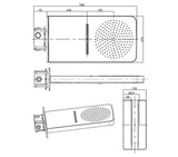Crosswater Fixed Shower Head Crosswater Revive Overhead Shower Head with Waterfall Feature in Chrome