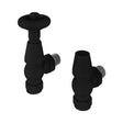 Eastbrook Radiator Valve Matt Black Eastbrook Traditional Angled Thermostatic Radiator Valve with Lockshield (Pair)