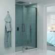 Crosswater Pivot Shower Door Slate / 1200mm Crosswater Optix 10 10 Pivot Shower Door with Inline Panel